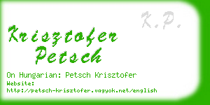 krisztofer petsch business card